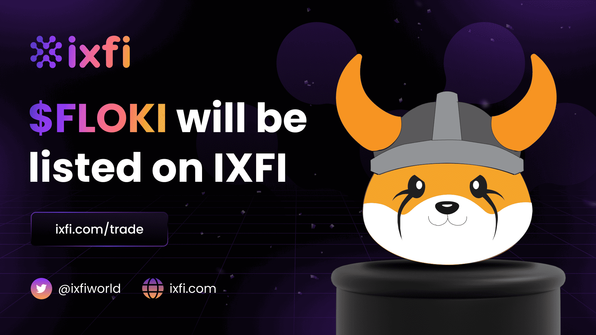 IXFI Listing FLOKI listing