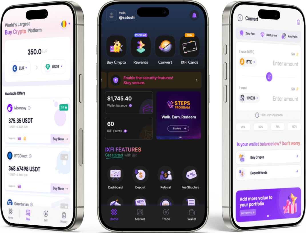 IXFI Crypto Trading App
